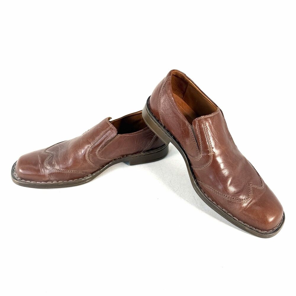 Josef Seibel Mens Shoes Douglas Brown Leather Slip On Loafers Sz EU 42 US 8.5-9